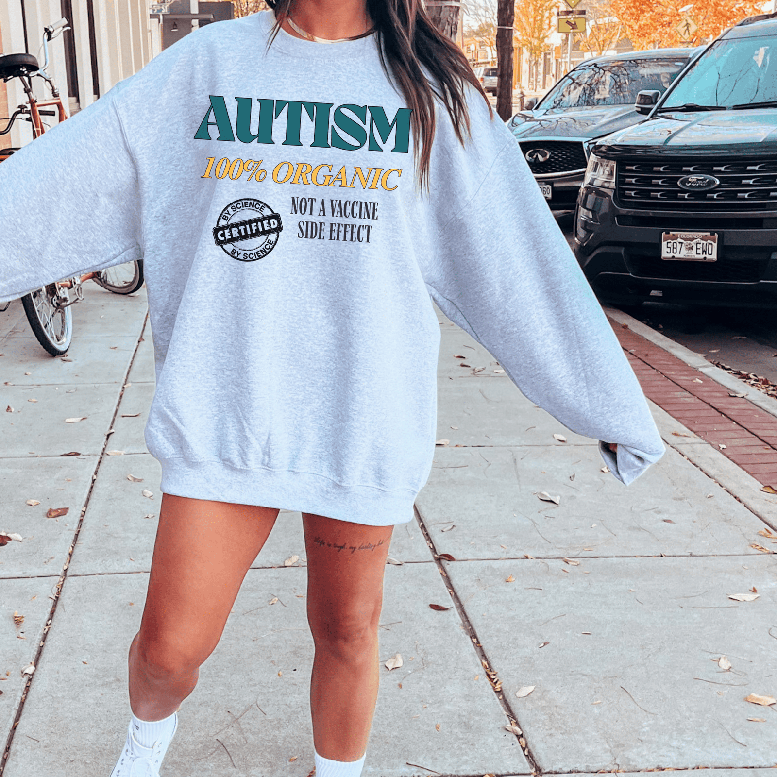 Autism 100% Organic | Autism Awareness Sweatshirt