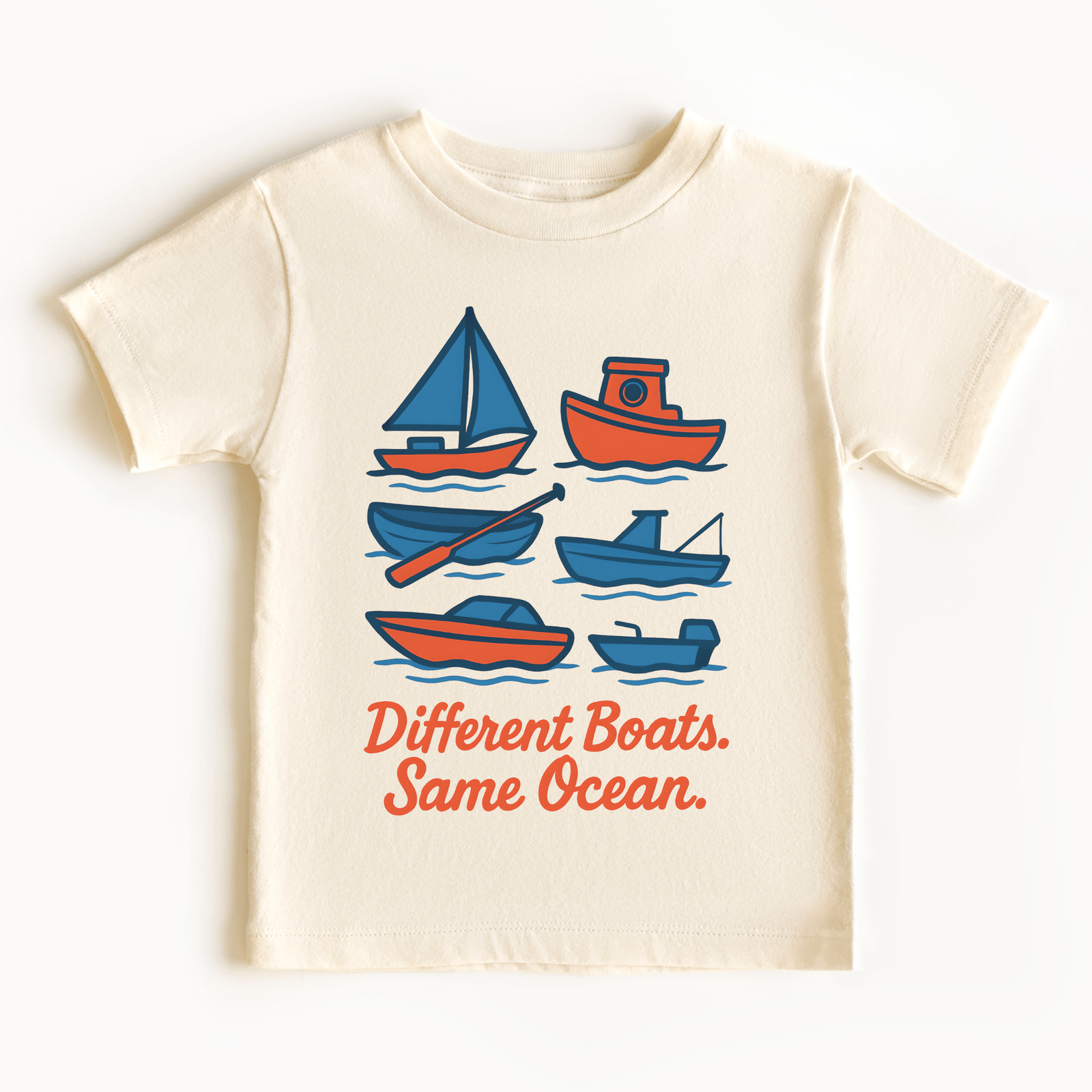 Different Boats Same Ocean Kids Shirt – Inclusion Tee