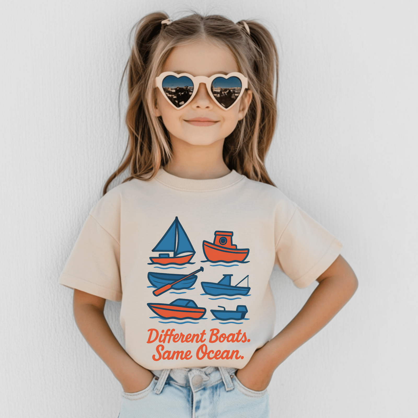 Different Boats Same Ocean Kids Shirt – Inclusion Tee