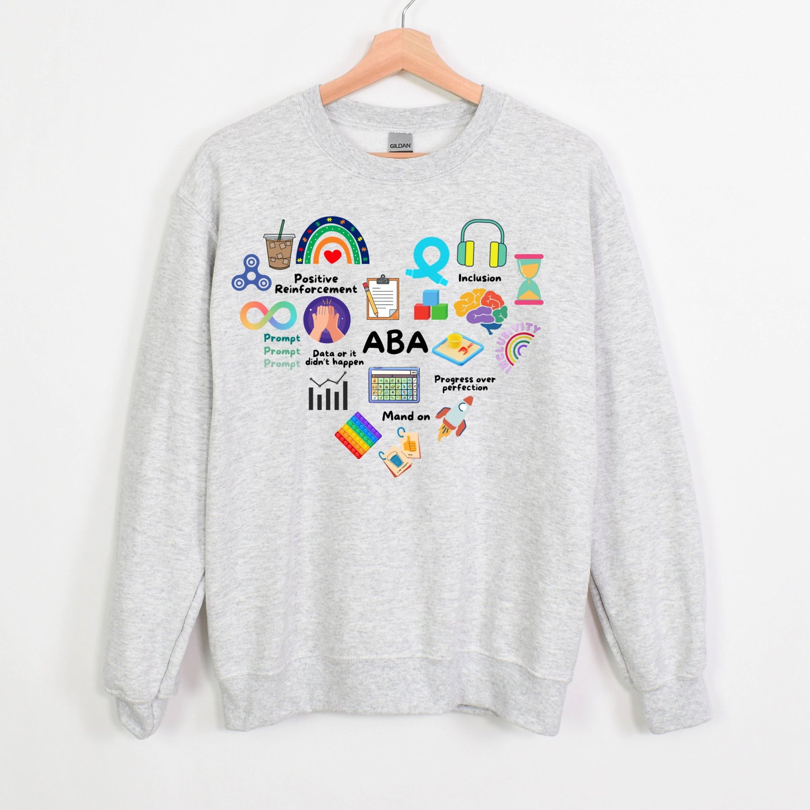 I Love ABA Sweatshirt | Autism Clothing