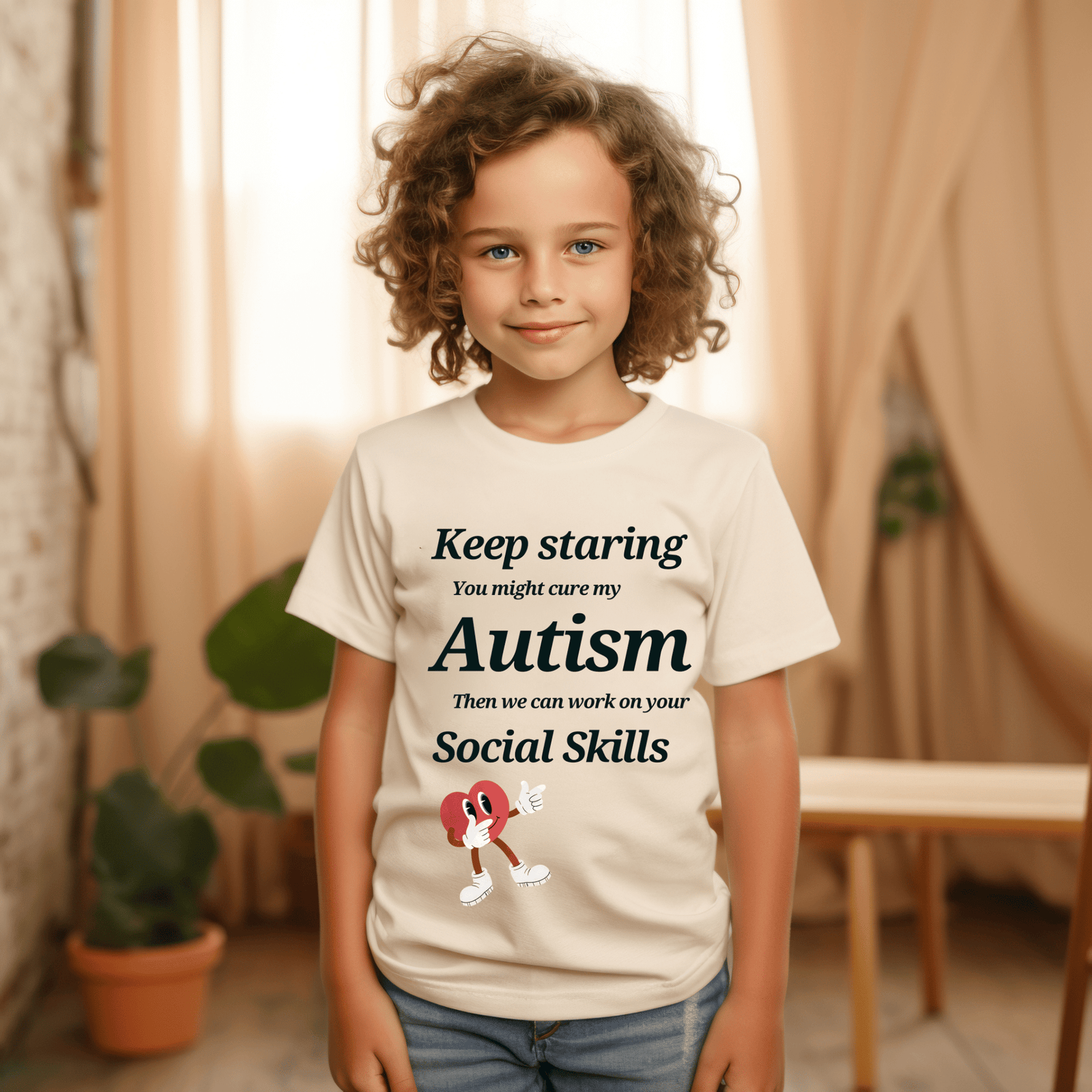 Keep Staring Kids T-Shirt | Funny Autism Awareness Tee for Kids