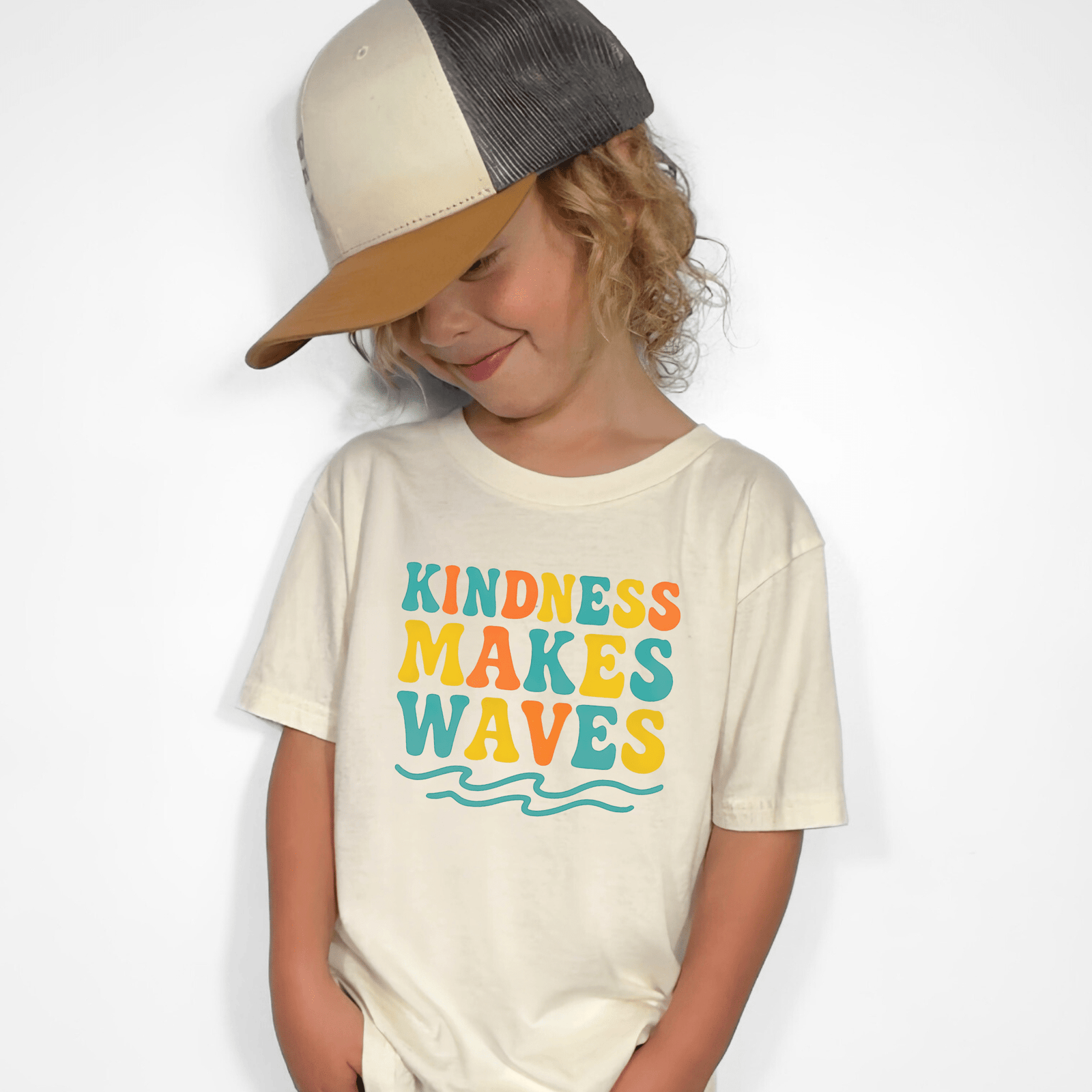 Kindness Makes Waves Youth Tee | Inclusive Kids Shirt
