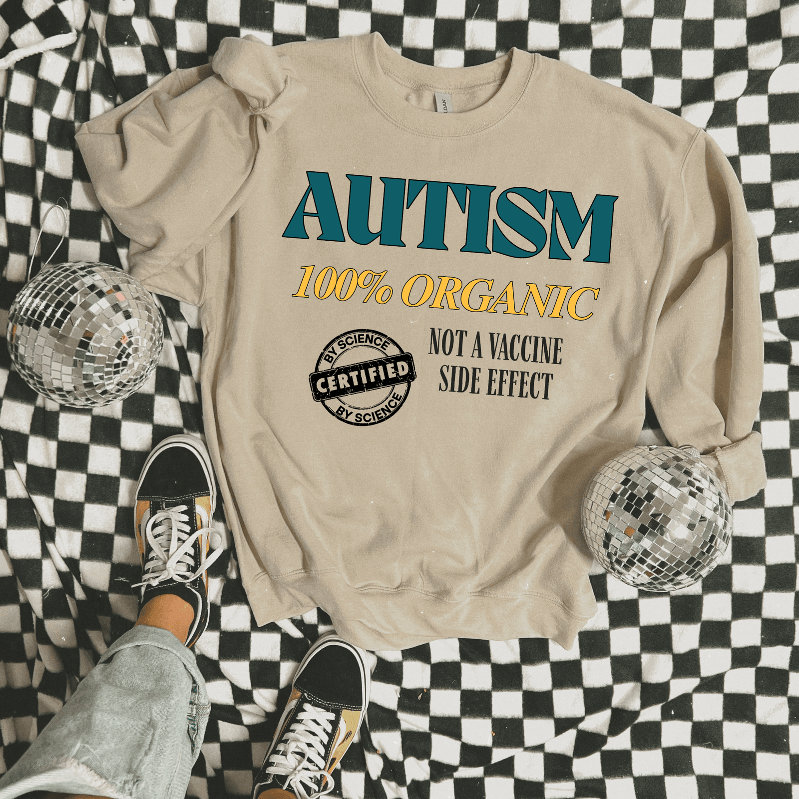 Autism 100% Organic | Autism Awareness Sweatshirt