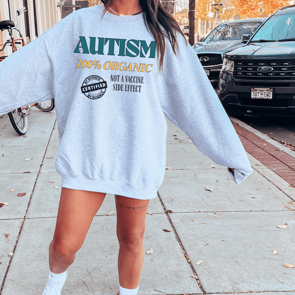 Autism 100% Organic | Autism Awareness Sweatshirt