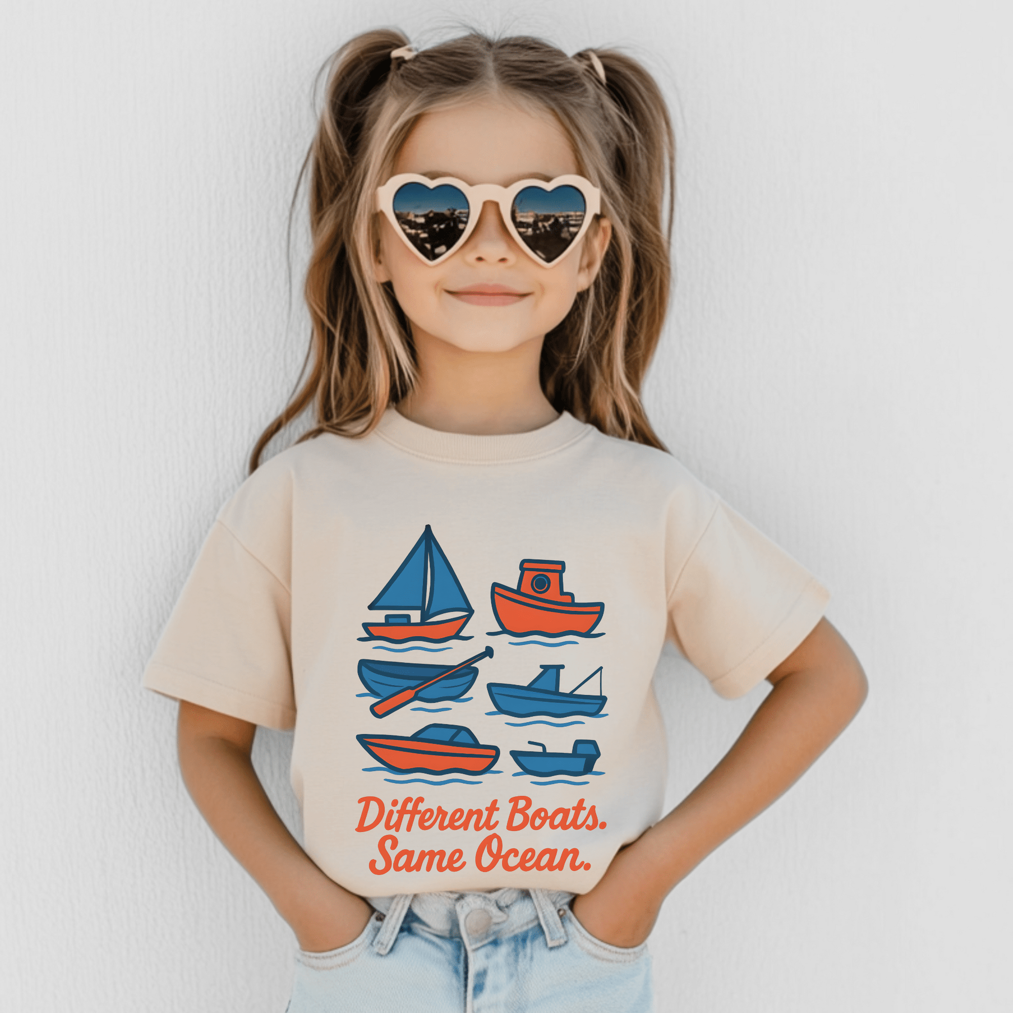 Different Boats Same Ocean Kids Shirt – Inclusion Tee