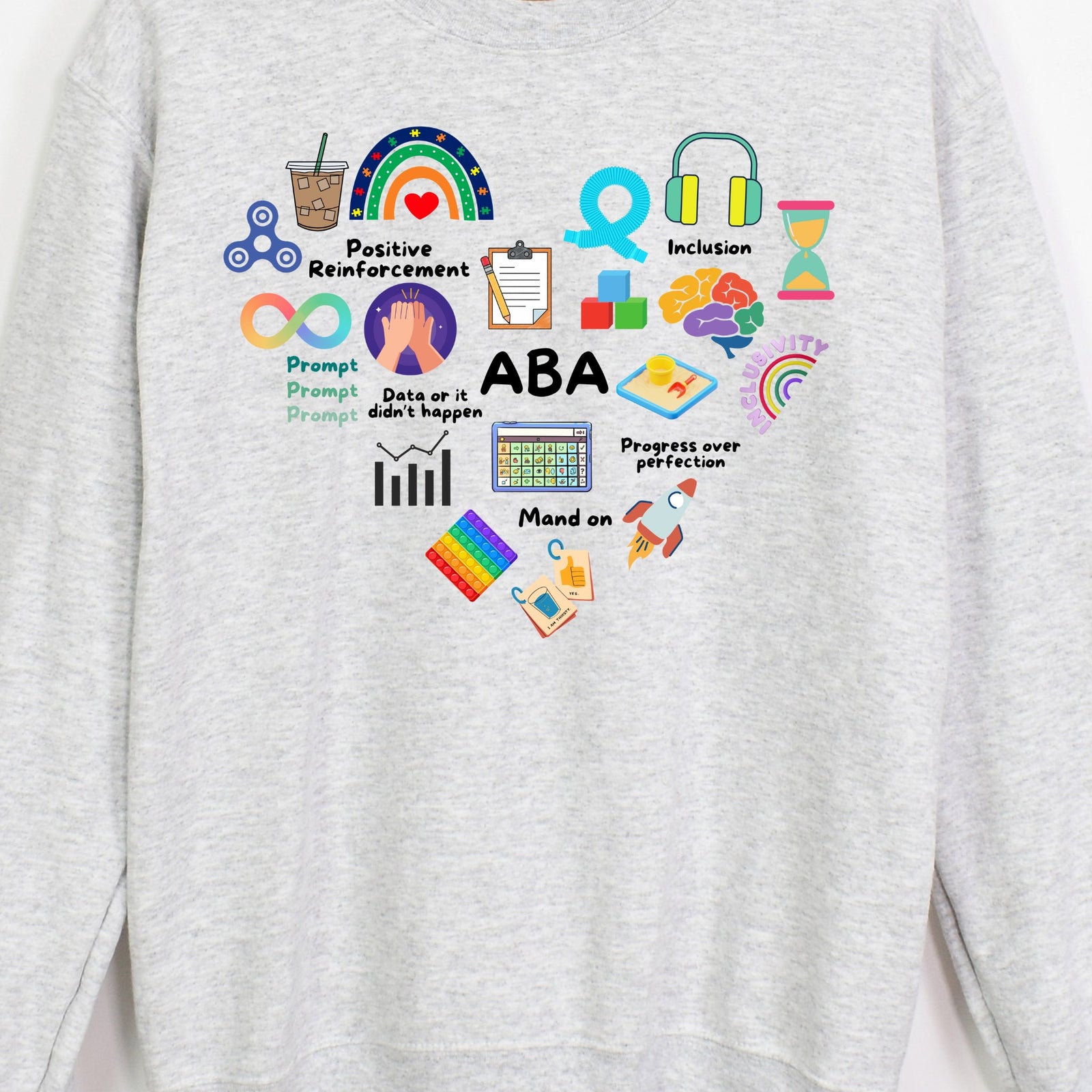 I Love ABA Sweatshirt | Autism Clothing
