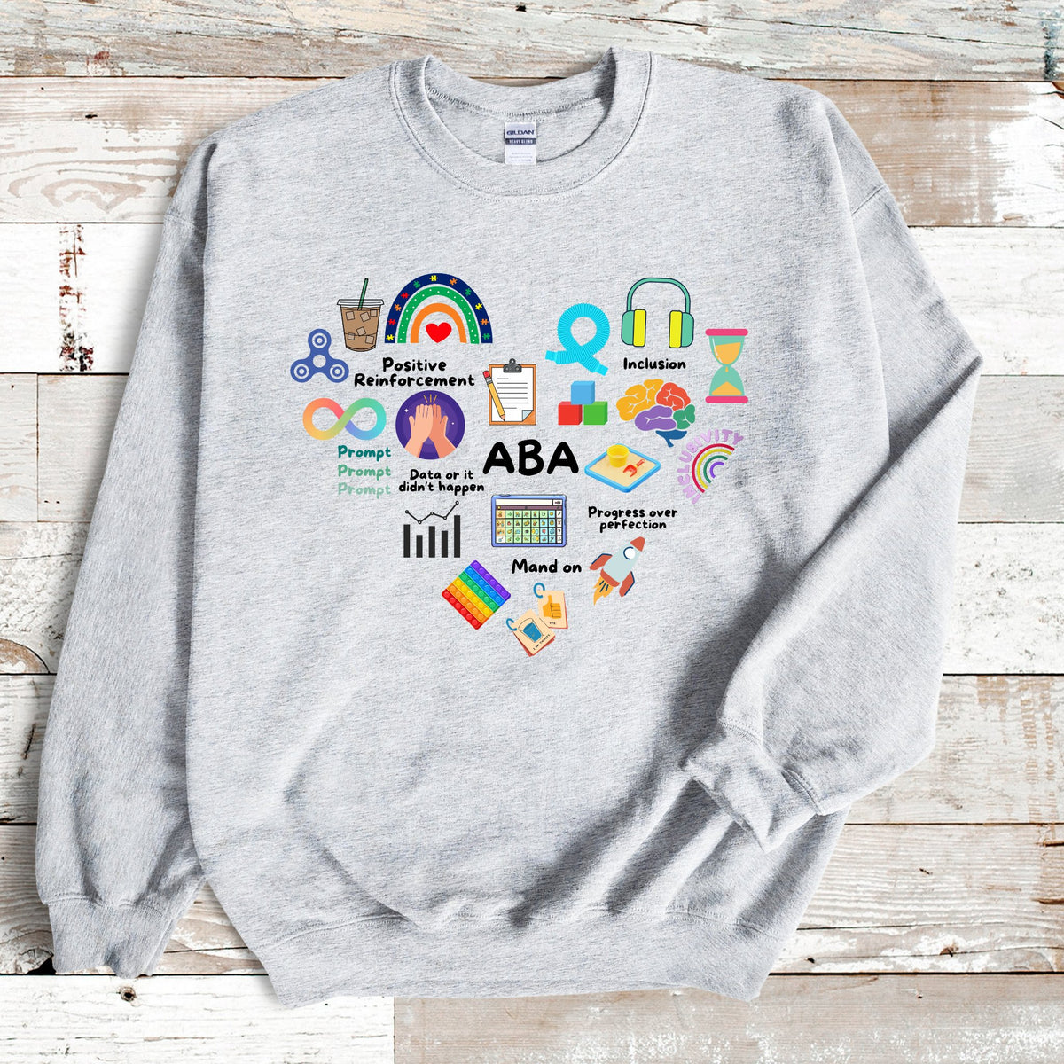 I Love ABA Sweatshirt | Autism Clothing