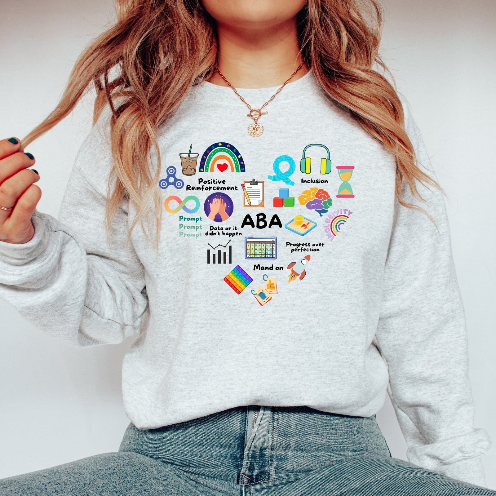 I Love ABA Sweatshirt | Autism Clothing
