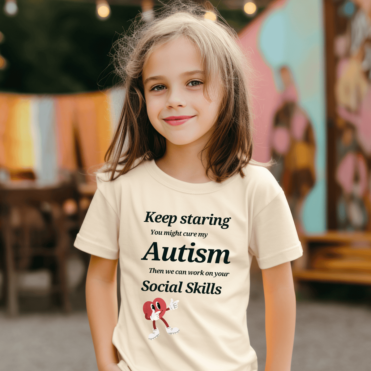 Keep Staring Kids T-Shirt | Funny Autism Awareness Tee for Kids