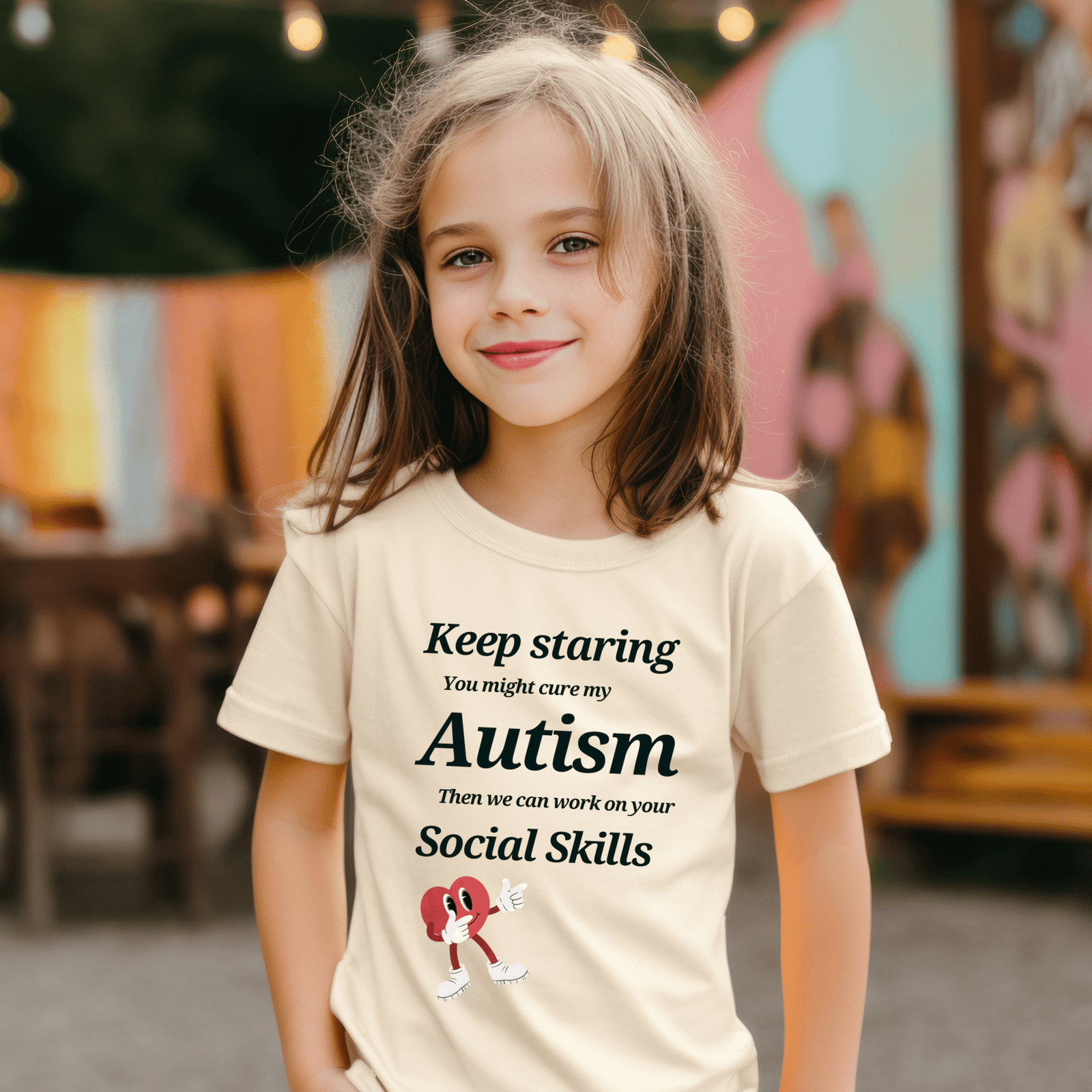 Keep Staring Kids T-Shirt | Funny Autism Awareness Tee for Kids