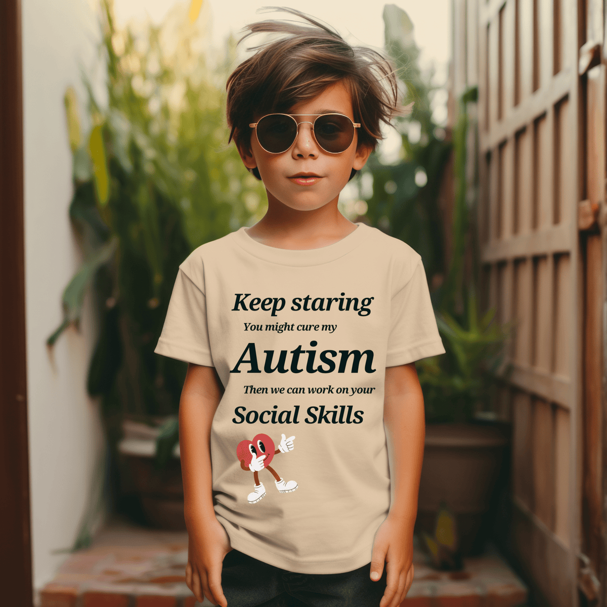 Keep Staring Kids T-Shirt | Funny Autism Awareness Tee for Kids