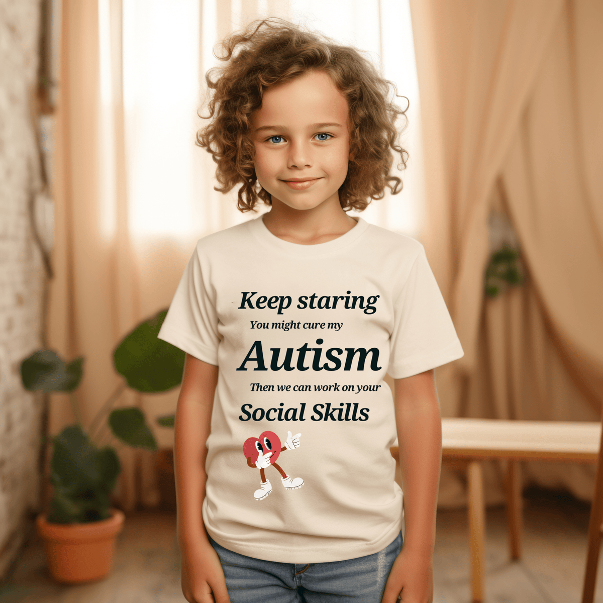 Keep Staring Kids T-Shirt | Funny Autism Awareness Tee for Kids