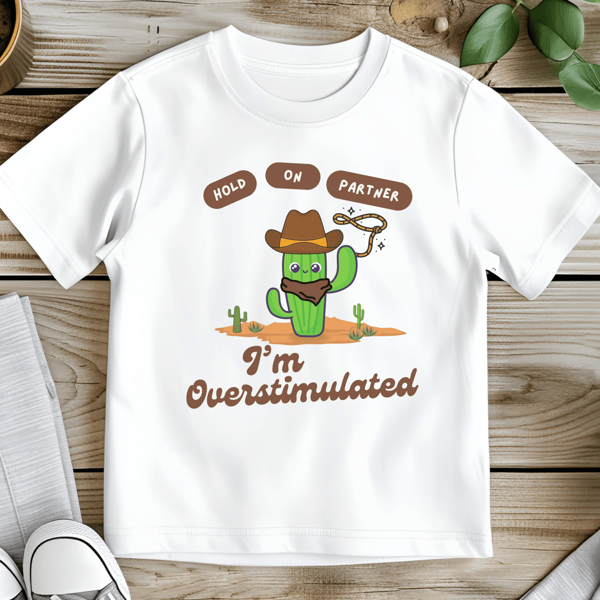 Overstimulated Cactus Kids Tee