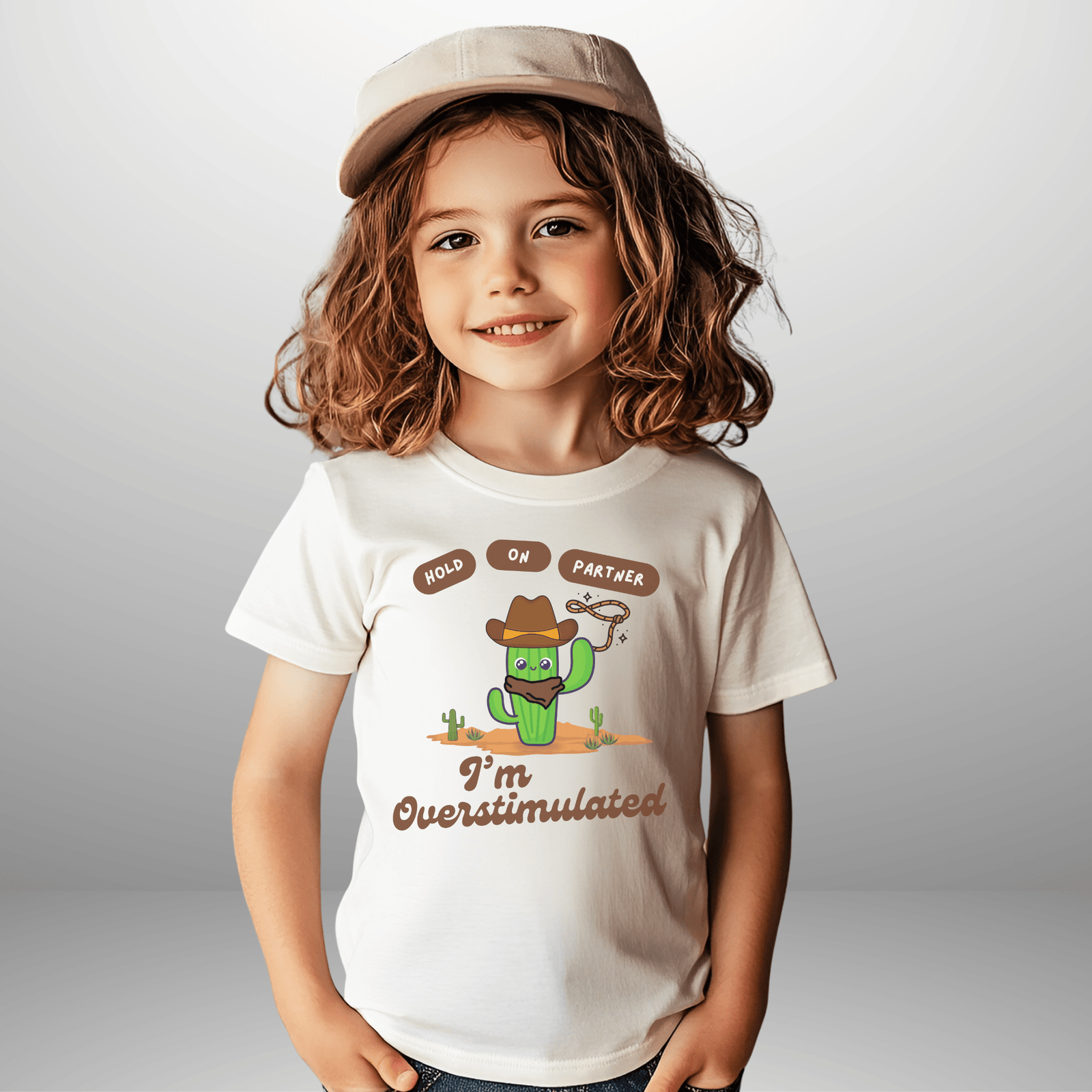 Overstimulated Cactus Kids Tee
