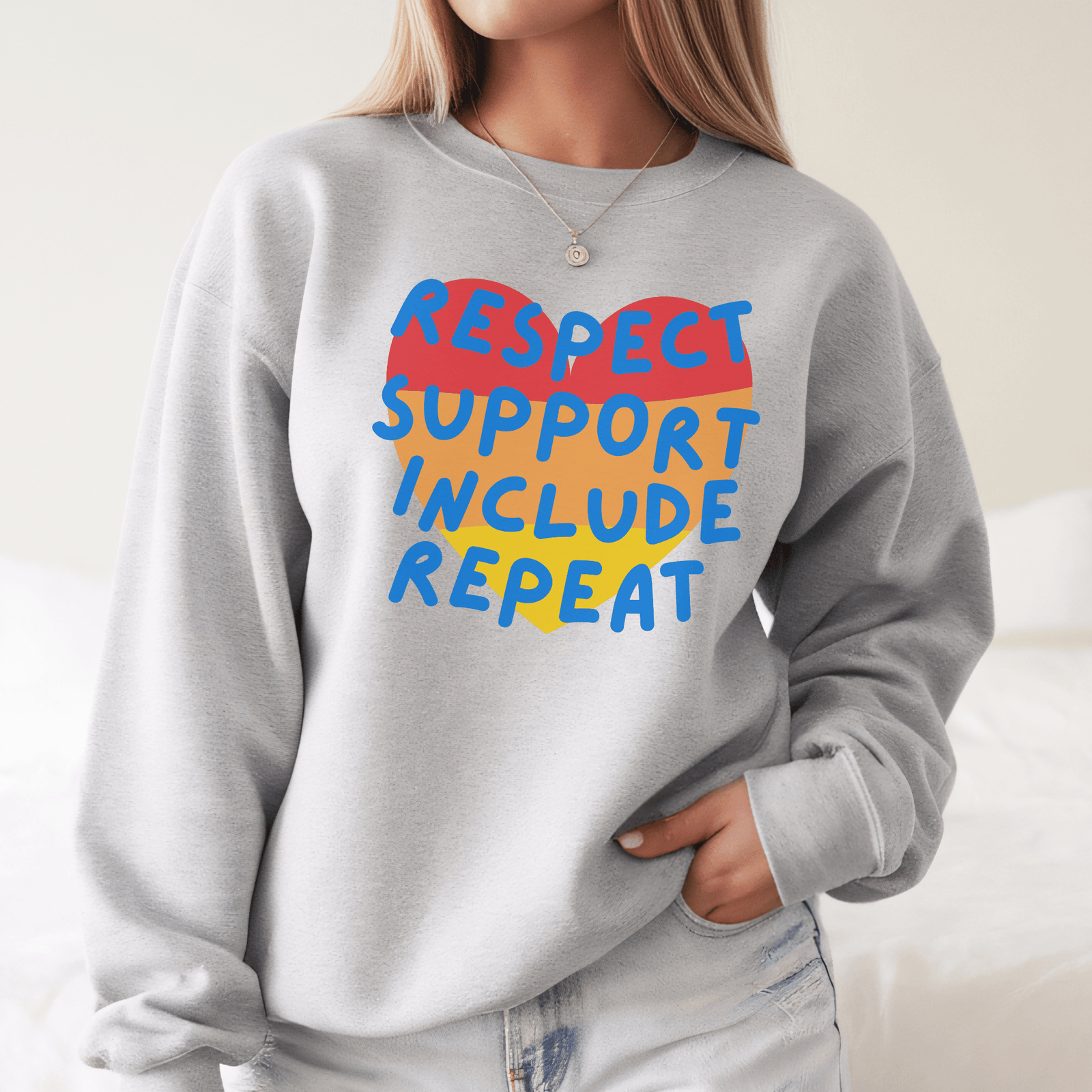 Respect Support Include Repeat Sweatshirt | Autism Inclusion Shirt
